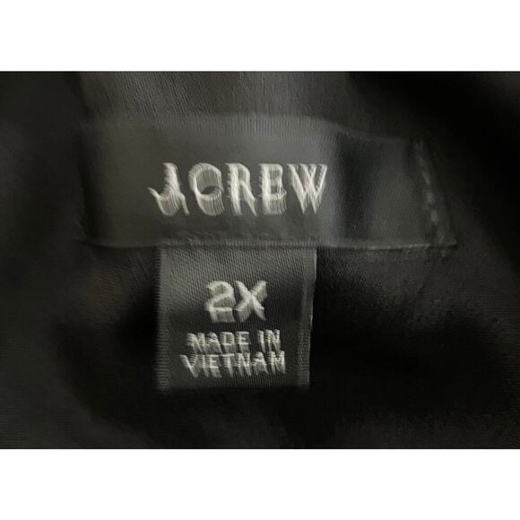 J. Crew Women's Tan Black Leopard Print Ruffle Neck Short Sleeve Peplum Blouse - Picture 10 of 12